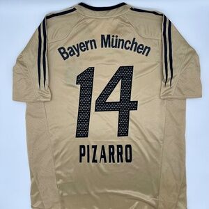Pizarro #14 Bayern Munich 2004/2005 Away ORIGINAL Adidas VTG Soccer Jersey  (M)